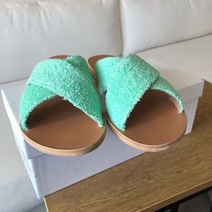 New Women’s sz 10 Ancient Greek Sandals Terry Aqua